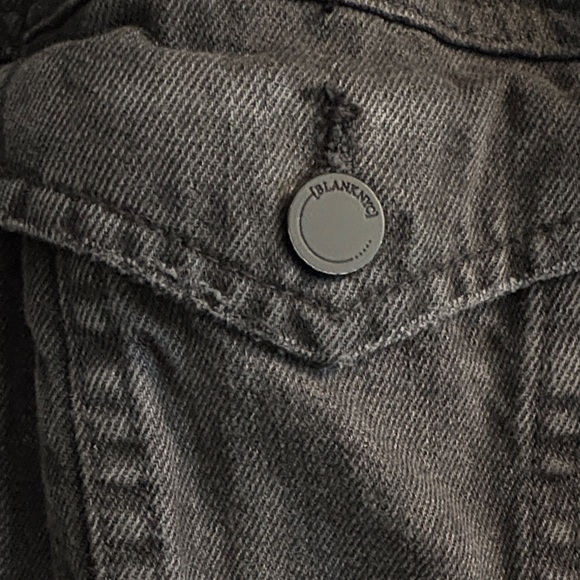 Blank NYC Black denim Jean Jacket with Lace-Up Detail - Picture 3 of 4